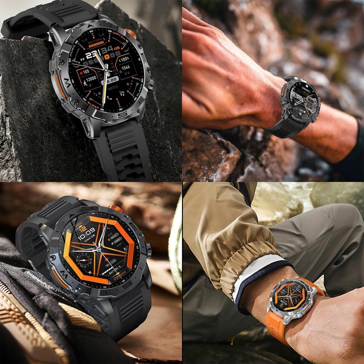 BH11 4G LTE Android 8.1 Smart Watch, 2GB+16GB, Unisoc 8541 Quad Core, Support Heart Rate / Blood Oxygen(Black Steel)