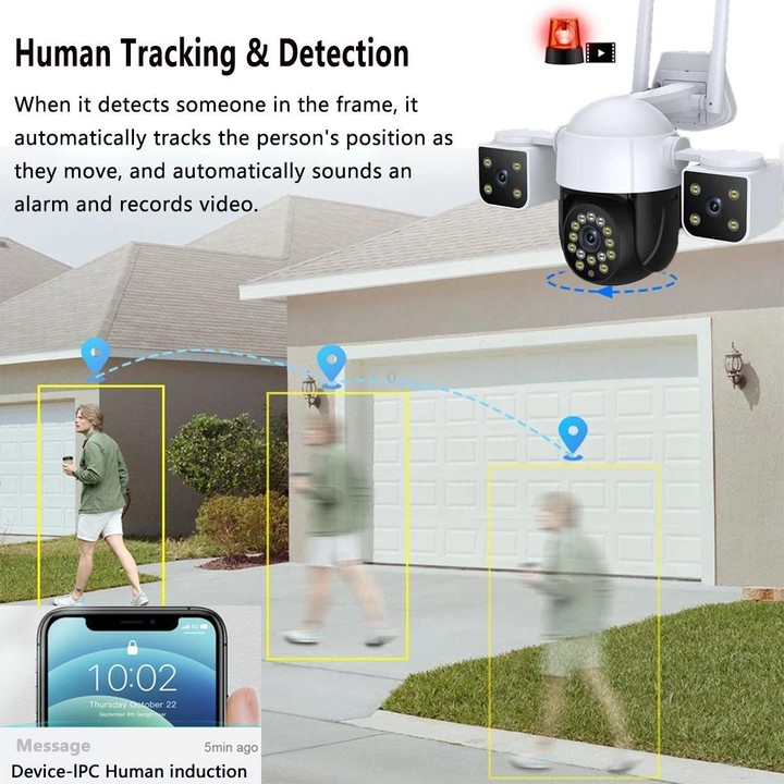 QX155 6MP Triple Camera SE Asia 4G Version Supports Humanoid Detection(EU Plug)