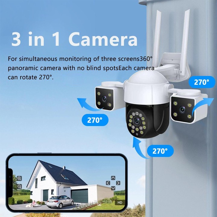 QX155 6MP Triple Camera SE Asia 4G Version Supports Humanoid Detection(UK Plug)