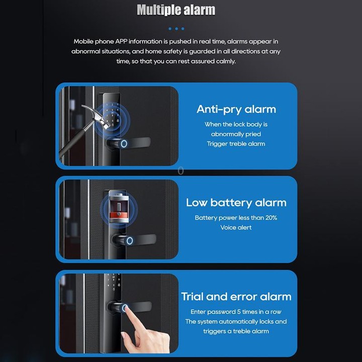 Z17 Tuya Smart WiFi Electronic Fingerprint Password Door Lock, Lock Body Size:16cm(Black)