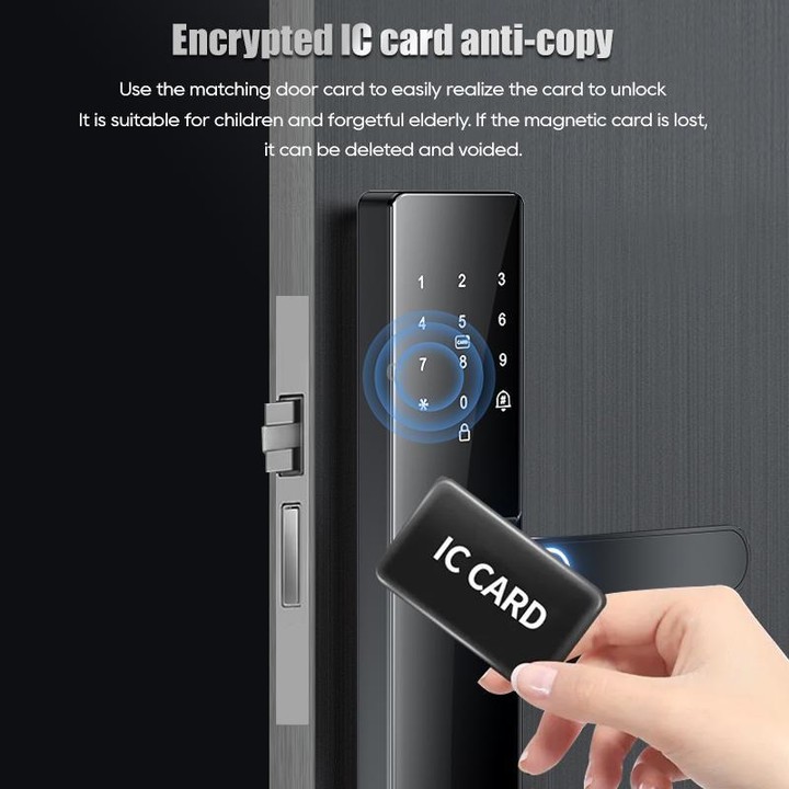 Z17 Tuya Smart WiFi Electronic Fingerprint Password Door Lock, Lock Body Size:18cm(Black)