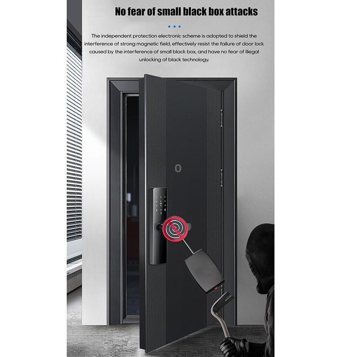 Z17 Tuya Smart WiFi Electronic Fingerprint Password Door Lock, Lock Body Size:18cm(Black)