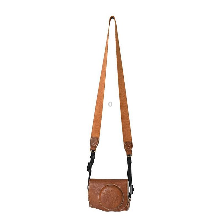For Canon G7 X Mark III / G7X3 Retro Litchi Texture Leather Full Body Camera Case Bag with Strap(Coffee)