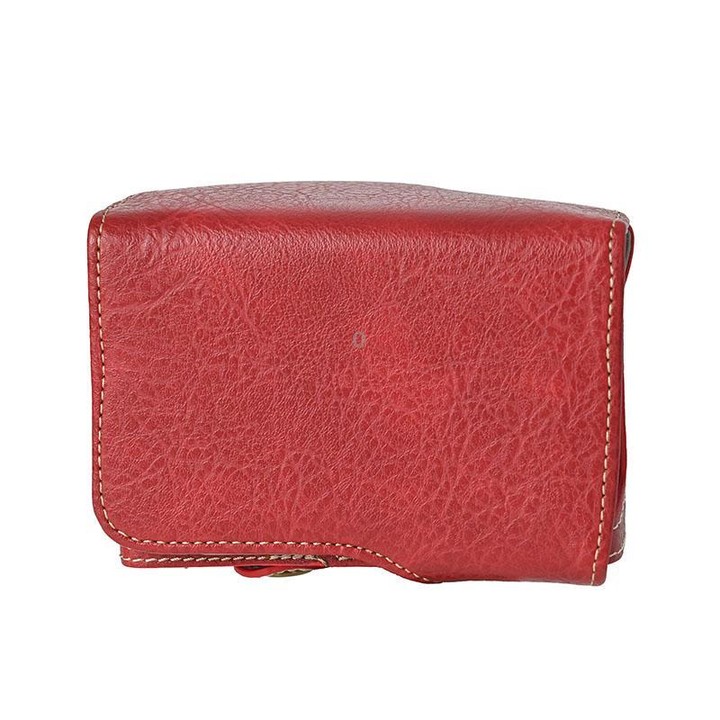 For FUJIFILM X-M5 Retro Litchi Texture Leather Full Body Camera Case Bag with Strap(Red)