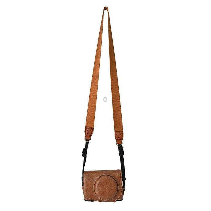 For Canon G7 X Mark III / G7X3 Retro Pull Up Leather Full Body Camera Case Bag with Strap(Brown)