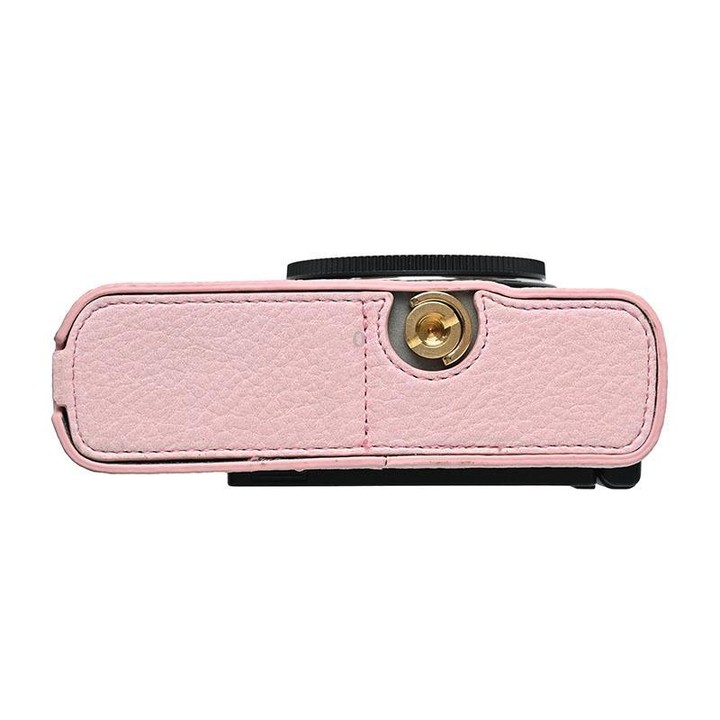 For Panasonic LUMIX S9 Litchi Texture PU Leather Camera Half Case Base(Pink)