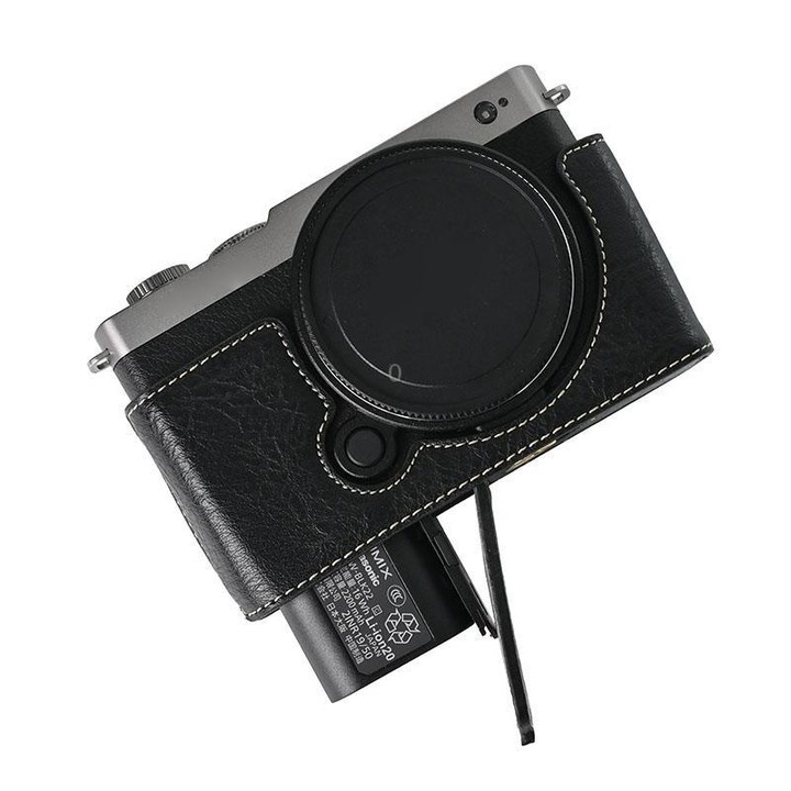 For Panasonic LUMIX S9 Litchi Texture PU Leather Camera Half Case Base(Black)