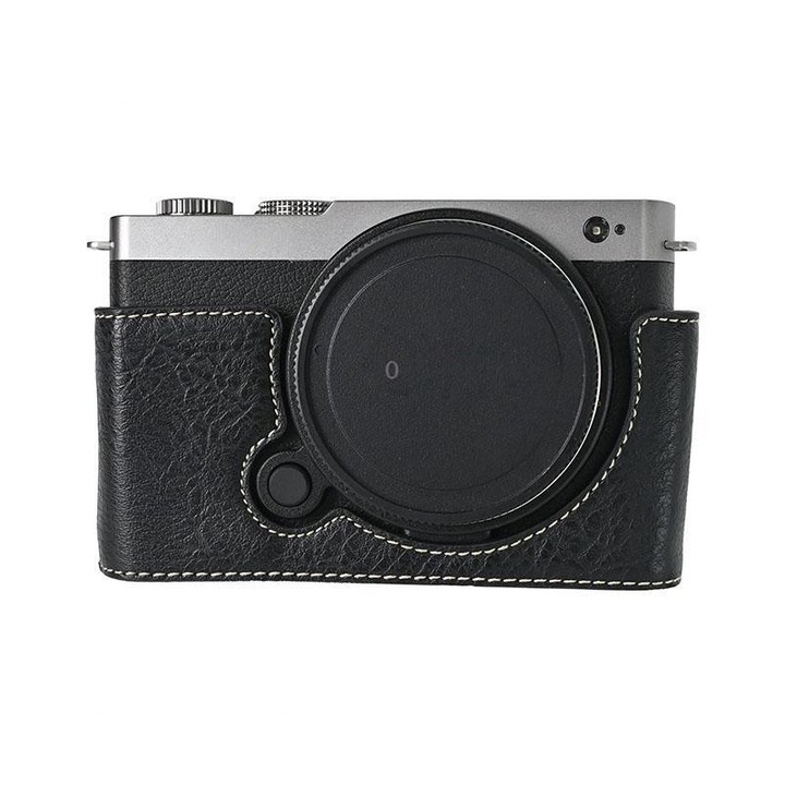 For Panasonic LUMIX S9 Litchi Texture PU Leather Camera Half Case Base(Black)
