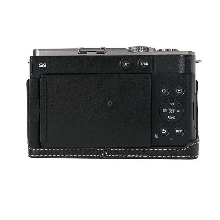 For Panasonic LUMIX S9 Litchi Texture PU Leather Camera Half Case Base(Black)