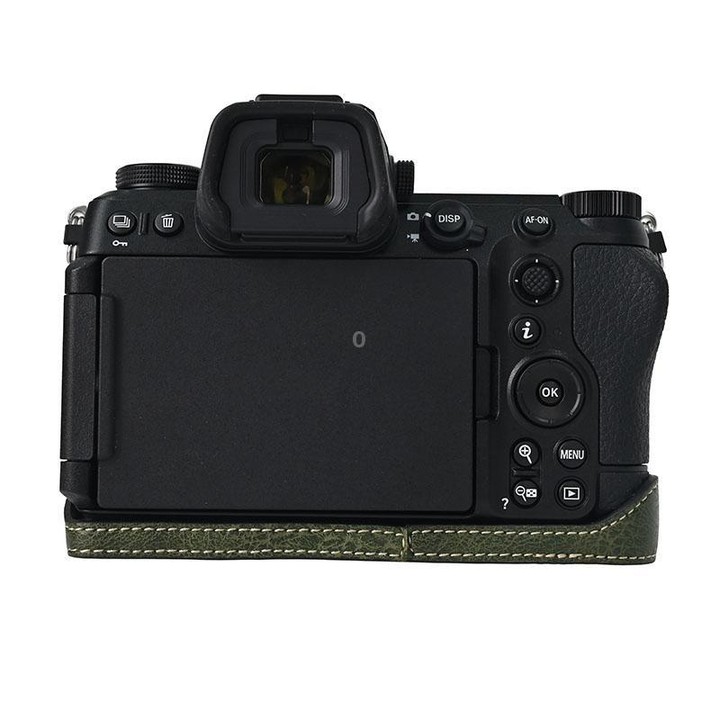 For Nikon Z6III Litchi Texture PU Leather Camera Half Case Base(Green)