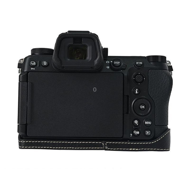 For Nikon Z6III Litchi Texture PU Leather Camera Half Case Base(Black)