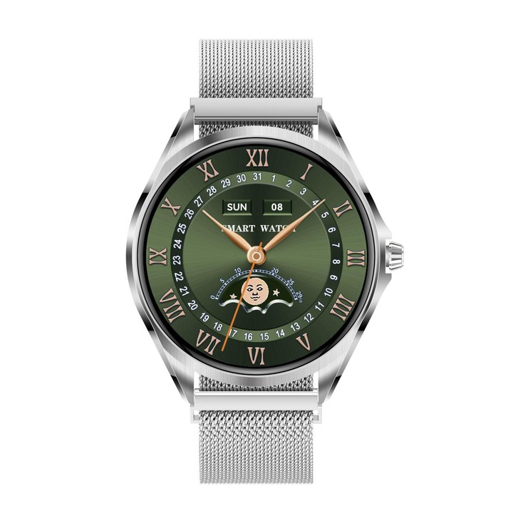H78 1.43 inch AMOLED Screen Health & Fitness Smart Watch IP67 Waterproof Support BT Call(Silver Milanese)