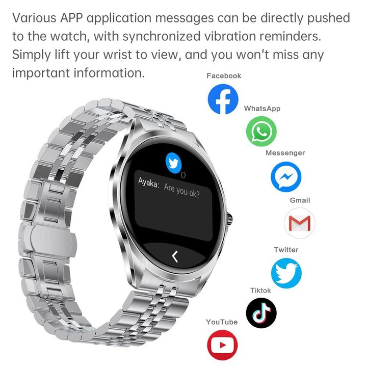 H78 1.43 inch AMOLED Screen Health & Fitness Smart Watch IP67 Waterproof Support BT Call(Gold Shell Blue Leather)
