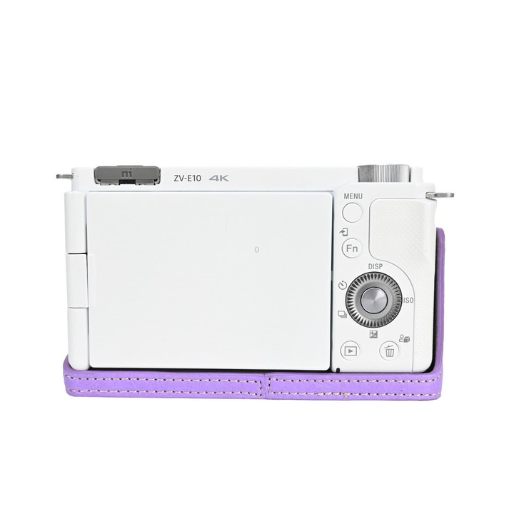 For Sony Alpha ZV-E10 II / ZV-E10M2 Litchi Texture PU Leather Camera Half Case Base(Purple)