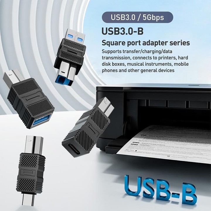 USB-B 3.0 Printer / Mobile Hard Drive / Computer Adapter, Model:USB-B Male to USB Female