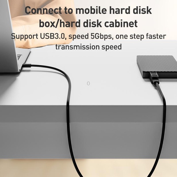USB-B 3.0 Printer / Mobile Hard Drive / Computer Adapter, Model:USB-B Male to Type-C Female