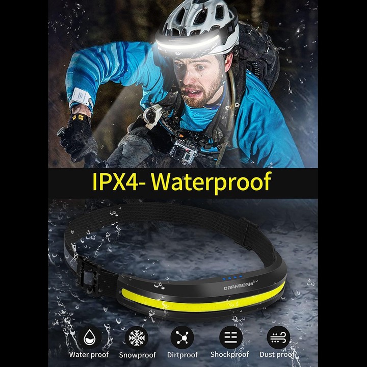 LX300 COB Headlamp Outdoor Working Floodlight(Black)