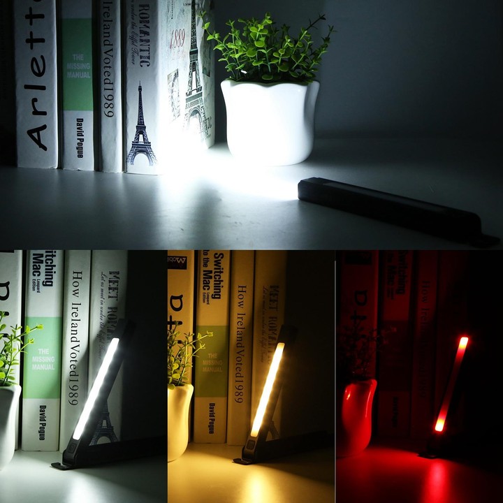 W09 Multifunctional Folding Pen Lamp LED Outdoor Work Flashlight(Black)