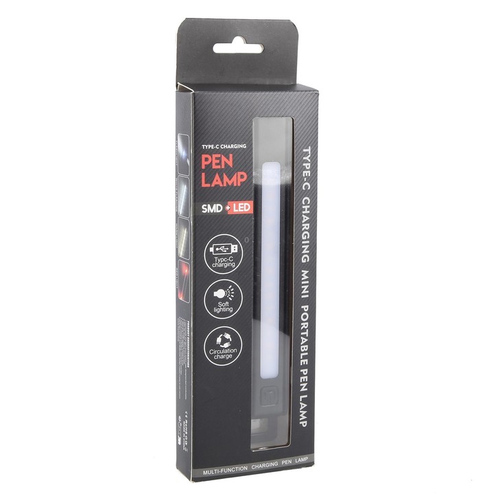 W09 Multifunctional Folding Pen Lamp LED Outdoor Work Flashlight(Black)
