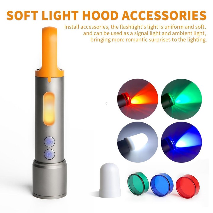 X723 Aluminum Alloy Outdoor White Laser Wick Zoom Waterproof Flashlight