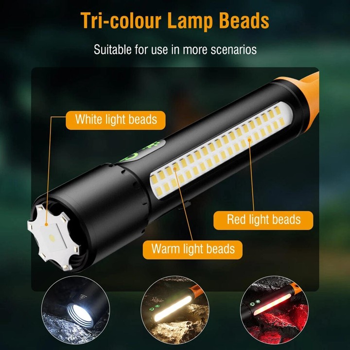 X725 Outdoor White Laser Wick Telescopic Zoom Waterproof Flashlight
