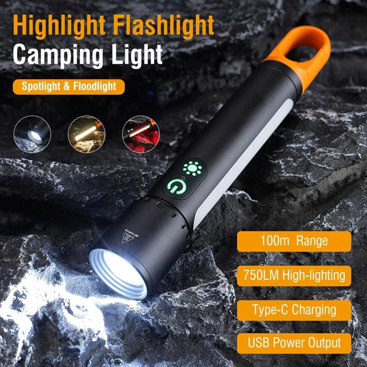 X725 Outdoor White Laser Wick Telescopic Zoom Waterproof Flashlight