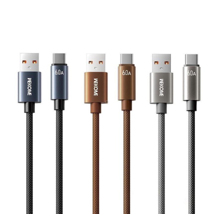 WK WDC-63a 66W USB to Type-C Fast Charging Data Cable, Length: 1.2m(Black)