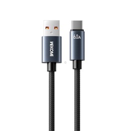 WK WDC-63a 66W USB to Type-C Fast Charging Data Cable, Length: 1.2m(Black)