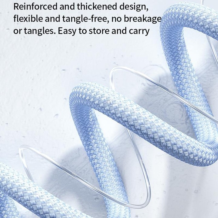 WK WDC-70 65W Type-C to Type-C Phone Lanyard Data Cable, Length: 1.6m(Blue)