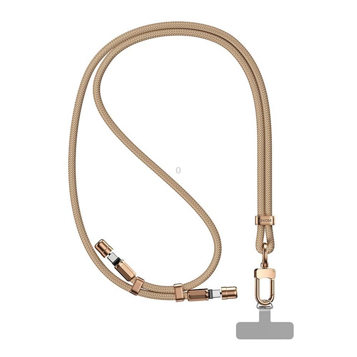 WK WDC-70 65W Type-C to Type-C Phone Lanyard Data Cable, Length: 1.6m(Beige)
