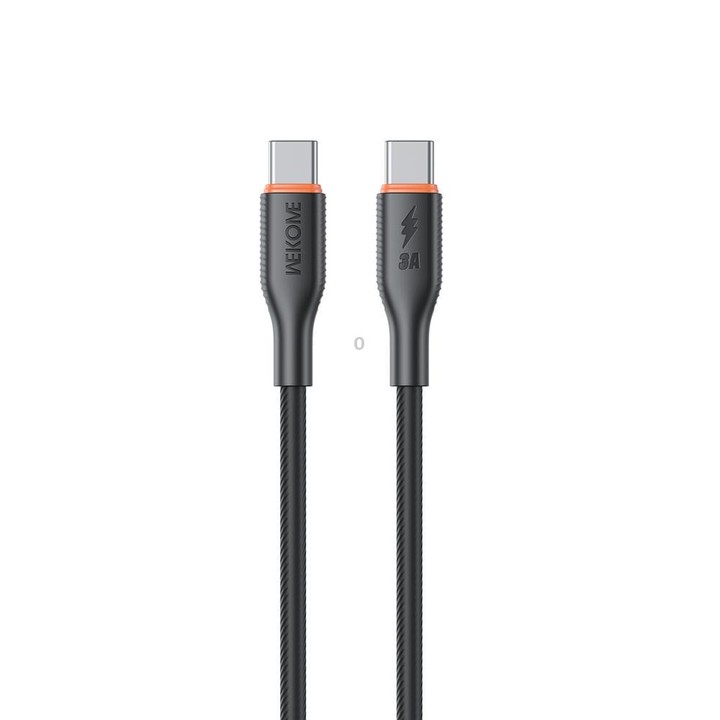 WK WDC-93 65W Type-C to Type-C Silicone Data Cable, Length: 1.2m(Black)
