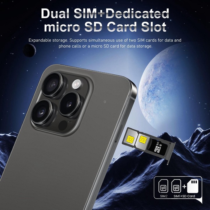 I16 Pro Max / VD1, 3GB+32GB, 6.8 inch Android 10 MTK6753 Octa Core, Network: 4G, Dual SIM, Plug:US Plug(Black)