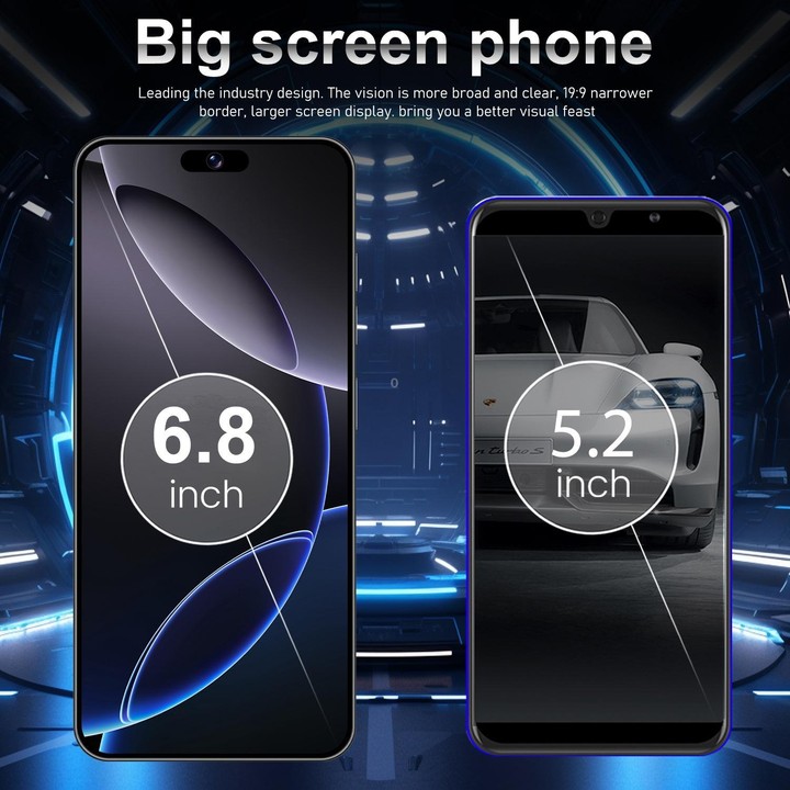 I16 Pro Max / VD1, 3GB+32GB, 6.8 inch Android 10 MTK6753 Octa Core, Network: 4G, Dual SIM, Plug:UK Plug(Grey)