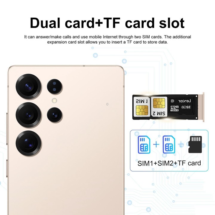 S25 Ultra / S11, 4GB+64GB, 6.75 inch Android 12 MTK6762 Octa Core, Network: 4G, Dual SIM, Plug:EU Plug(Blue)