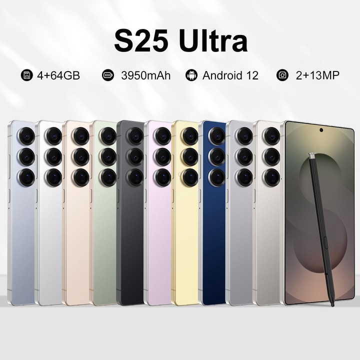 S25 Ultra / S11, 4GB+64GB, 6.75 inch Android 12 MTK6762 Octa Core, Network: 4G, Dual SIM, Plug:EU Plug(Yellow)