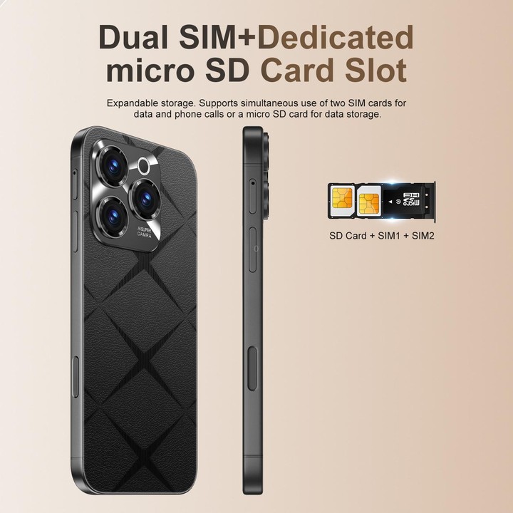A16 Pro Max / PDA89-B, 4GB+64GB, 6.58 inch Android 10 MTK6739 Quad Core, Network: 4G, OTG, Dual SIM, Plug:EU Plug(Grey)