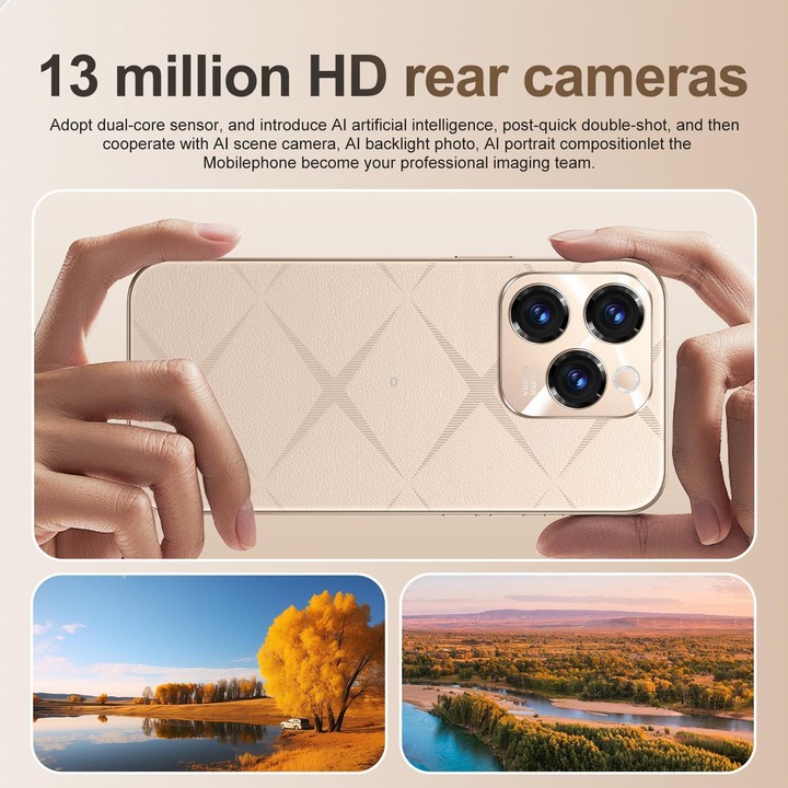 A16 Pro Max / PDA89-B, 4GB+64GB, 6.58 inch Android 10 MTK6739 Quad Core, Network: 4G, OTG, Dual SIM, Plug:EU Plug(Gold)
