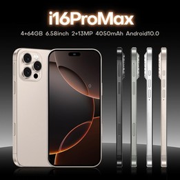 I16 Pro Max / PDQ6, 4GB+64GB, 6.58 inch Android 10 MTK6739 Quad Core, Network: 4G, Dual SIM, Plug:EU Plug(Gold)