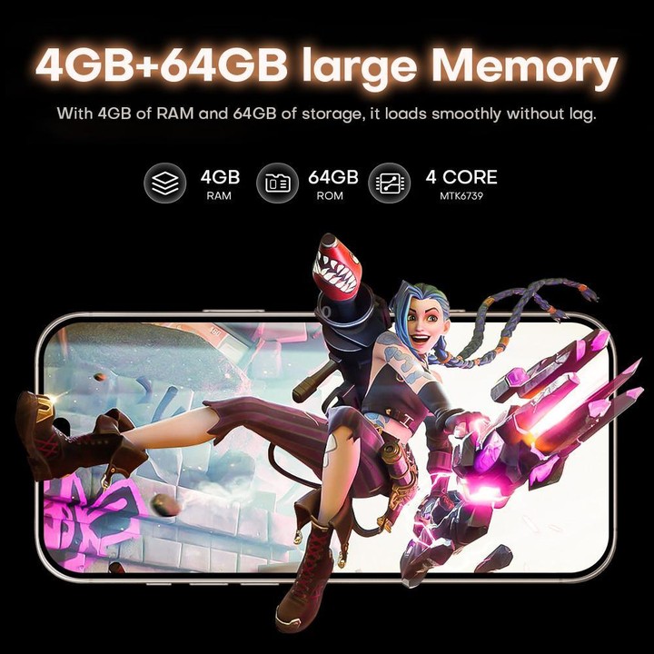 I16 Pro Max / PDQ6, 4GB+64GB, 6.58 inch Android 10 MTK6739 Quad Core, Network: 4G, Dual SIM, Plug:US Plug(White)