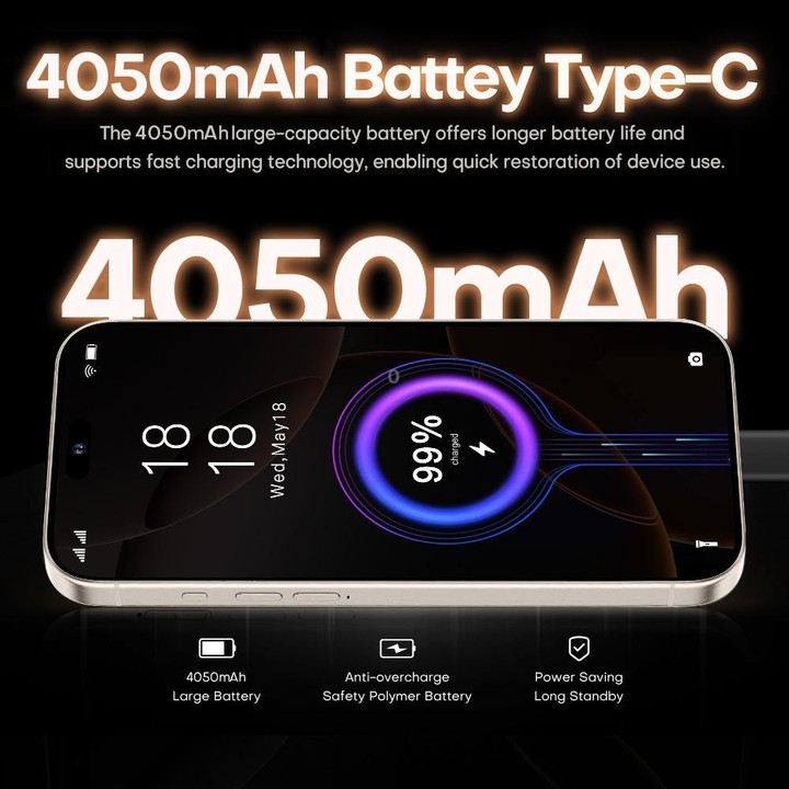 I16 Pro Max / PDQ6, 4GB+64GB, 6.58 inch Android 10 MTK6739 Quad Core, Network: 4G, Dual SIM, Plug:US Plug(Gold)
