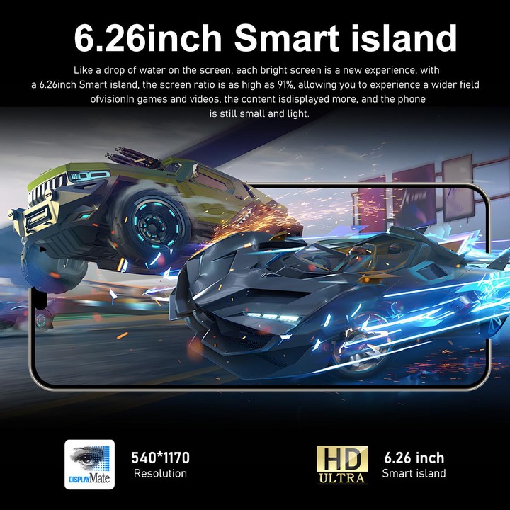 I16 Pro Max / ZPT93, 2GB+16GB, 6.26 inch Android 8.1 MTK6737 Quad Core, Network: 4G, Dual SIM, Plug:EU Plug(Black)
