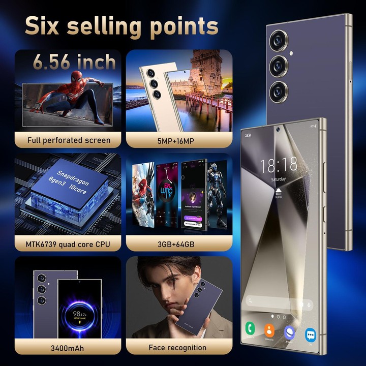 C24 Pro / S3-3, 3GB+64GB, 6.56 inch Android 10 MTK6739 Quad Core, Network: 4G, Dual SIM, Plug:AU Plug(Gold)