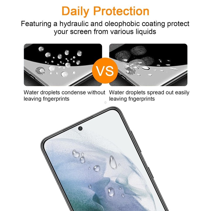 For Samsung Galaxy S21 5G 10pcs xDfind 0.18mm 9H 2.5D High Aluminum Tempered Glass Film, Support Fingerprint Unlocking