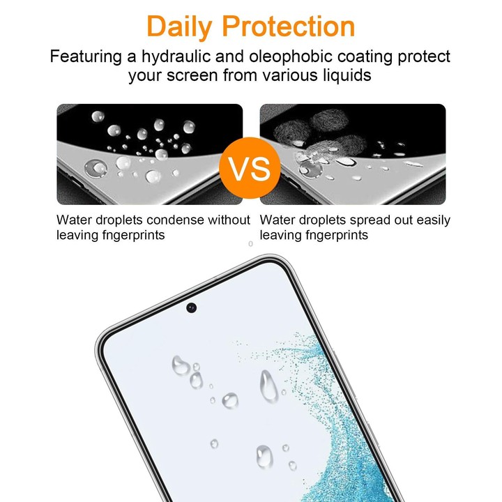 For Samsung Galaxy S22 5G 10pcs xDfind 0.18mm 9H 2.5D High Aluminum Tempered Glass Film, Support Fingerprint Unlocking