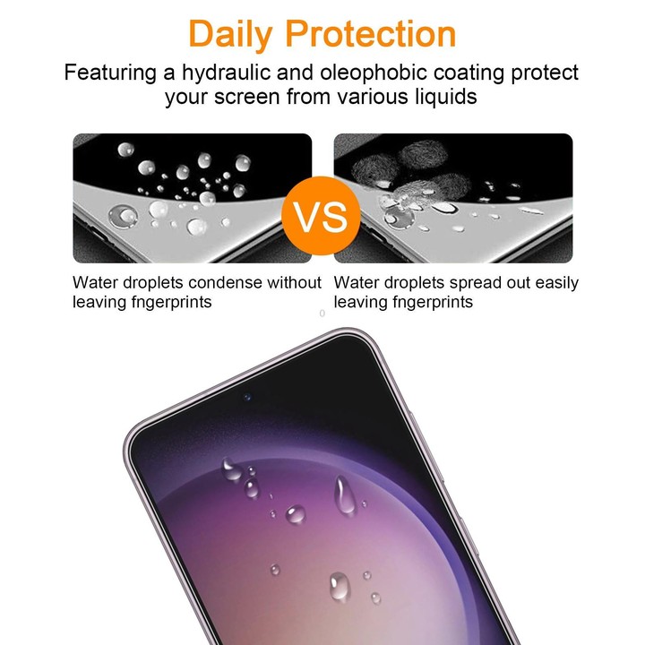 For Samsung Galaxy S23+ 5G 10pcs xDfind 0.18mm 9H 2.5D High Aluminum Tempered Glass Film, Support Fingerprint Unlocking