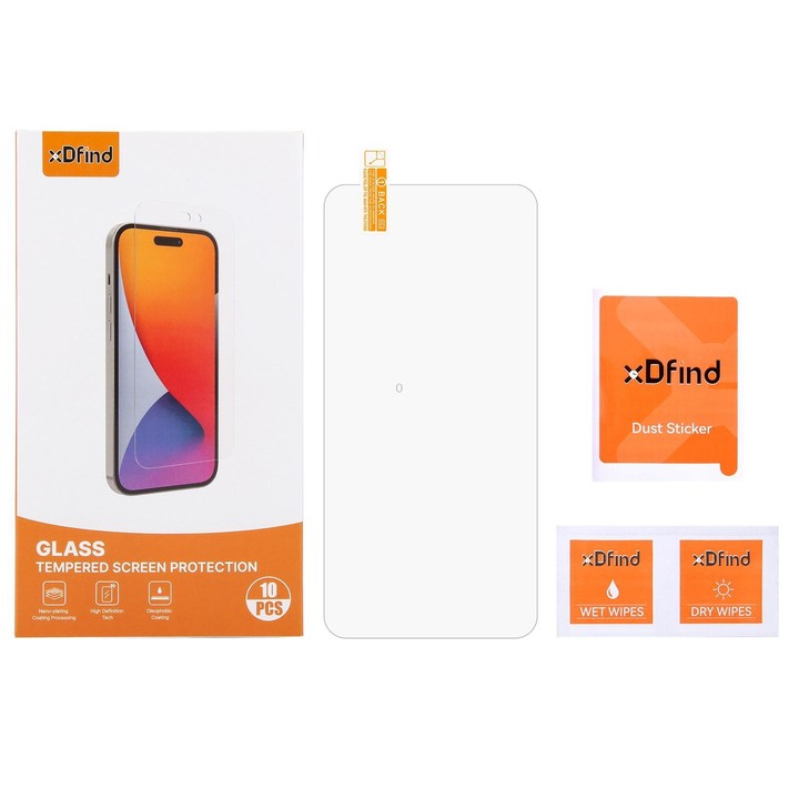 For Samsung Galaxy S23+ 5G 10pcs xDfind 0.18mm 9H 2.5D High Aluminum Tempered Glass Film, Support Fingerprint Unlocking