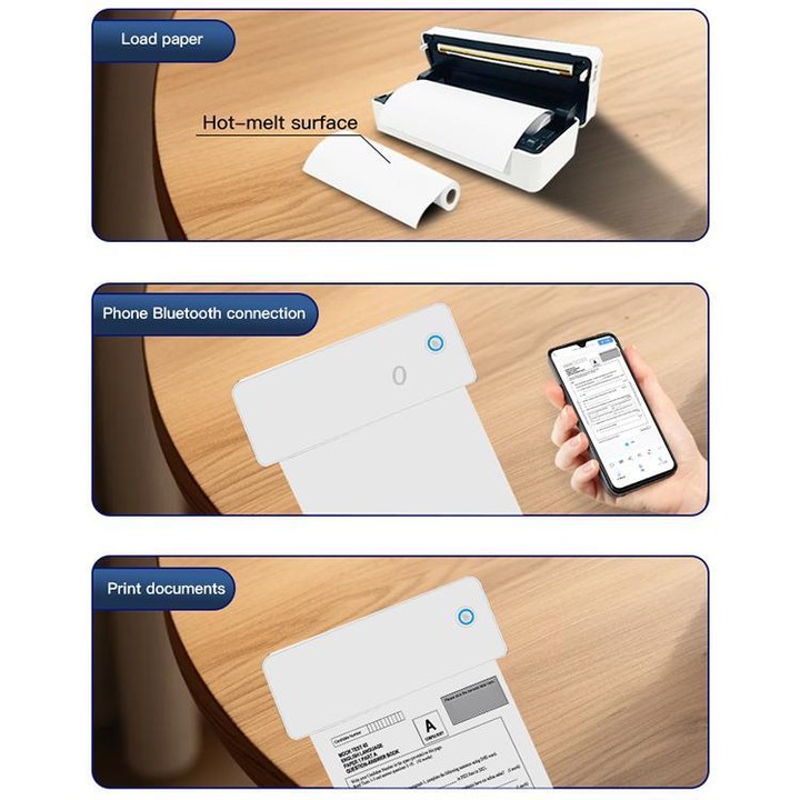 A401 Portable A4 Thermal Printer Educational Tattoo Printer(White)
