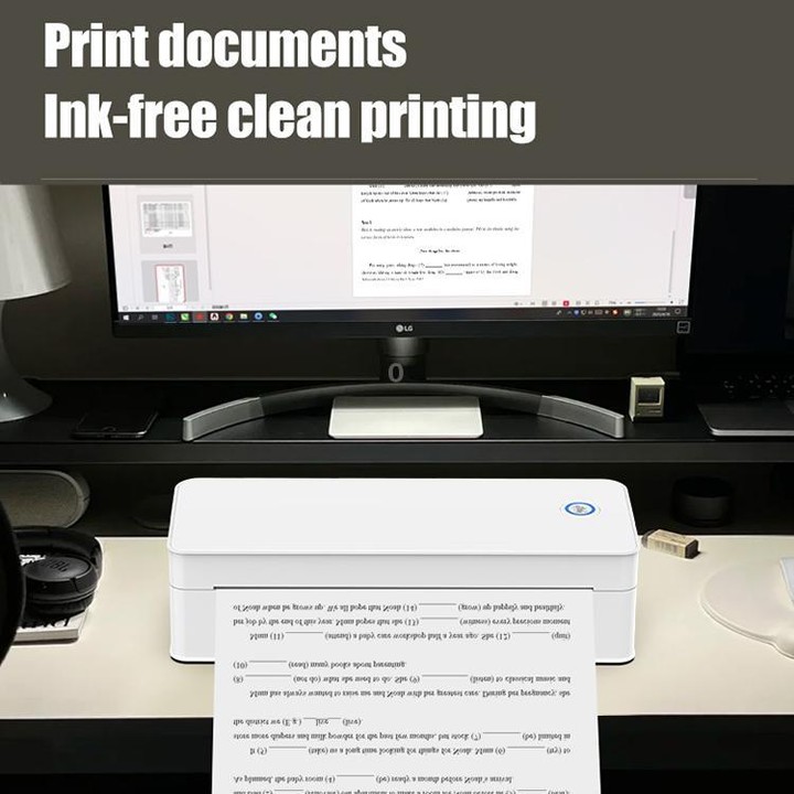 A401 Portable A4 Thermal Printer Educational Tattoo Printer(Black)