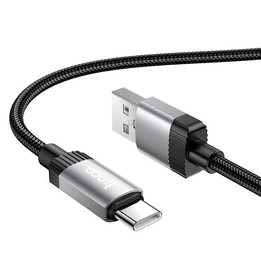 hoco X117 1m Star Fast Charging Data Cable, Interface:USB to Type-C(Black)