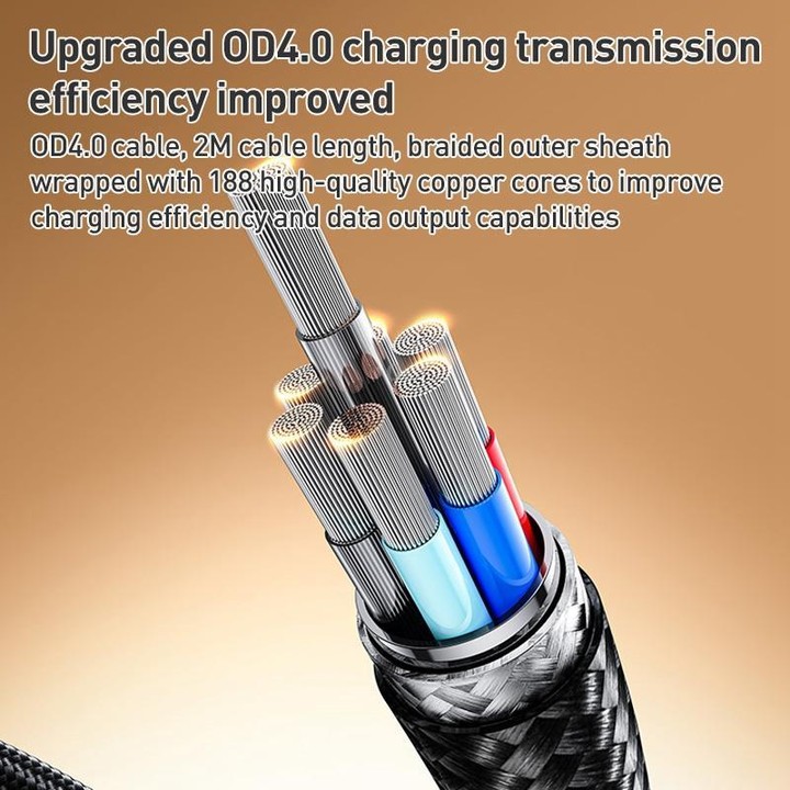Yesido CA197 2 in 1 240W Type-C to Type-C and MagSafe 3 Magnetic Charging Data Cable, Length: 2m(Black)